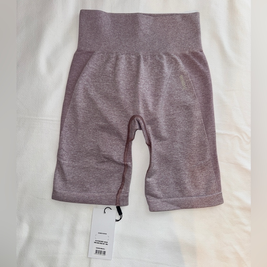 Gymshark Purple High-Waisted Biker Shorts